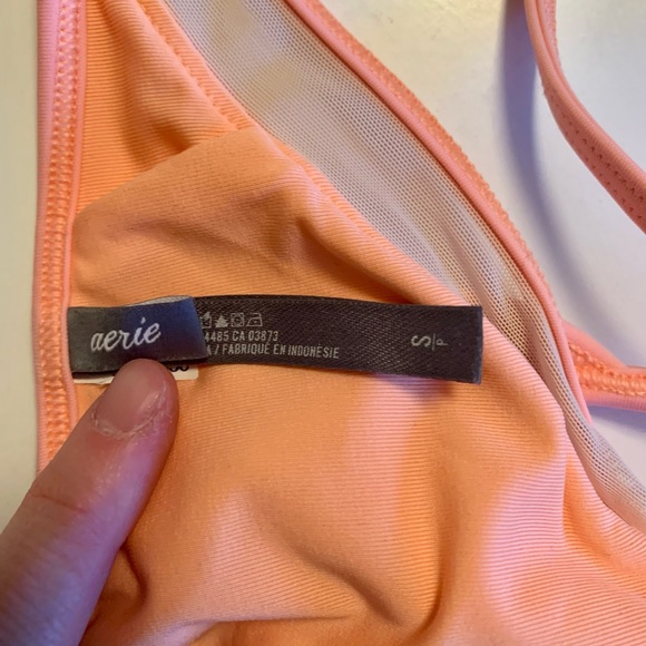 Aerie Orange Mesh Bikini Top - Picture 2 of 3